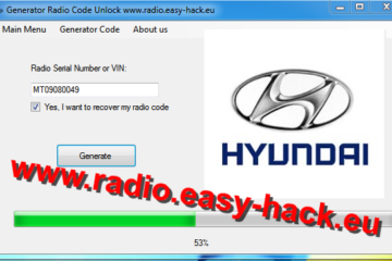 Hyundai Radio Code unlock Generator
