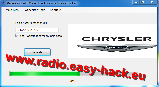CHRYSLER RADIO CODES | Chrysler Radio Code Free