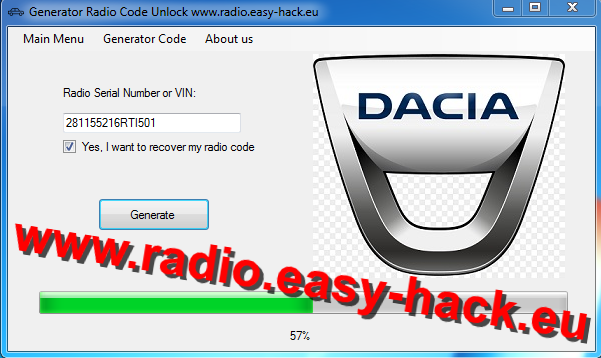 Dacia Radio Code Generator - How to get dacia radio code free