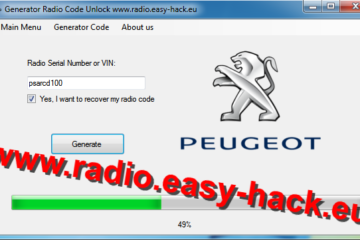 Peugeot Radio Code Generate from VIN – Peugeot radio code calculator free