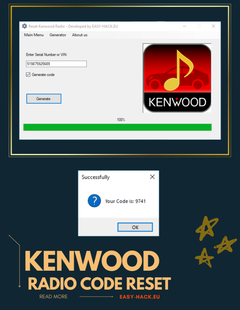 kenwood radio code generator